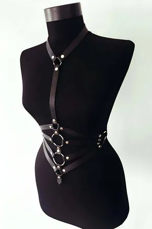 Chest Harness for Women – Adjustable Faux Leather Body Harness