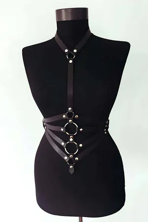 Chest Harness for Women – Adjustable Faux Leather Body Harness