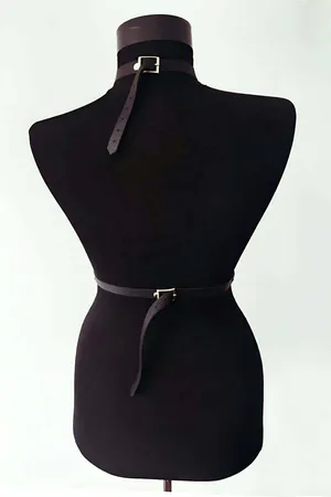 Chest Harness for Women – Adjustable Faux Leather Body Harness