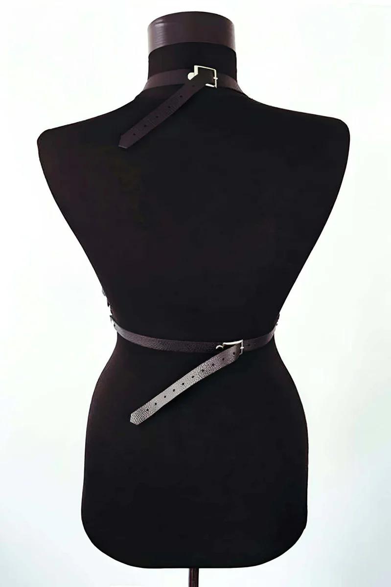 Faux Leather Chest Harness | Adjustable Body Harness for Women