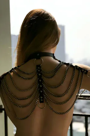 Back Chain Harness – Adjustable Faux Leather Body Harness