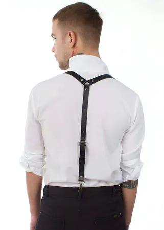 Mens Harness Fashion Accessory – Stylish Black Leather Look