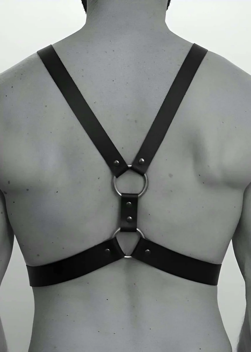Mens Harness – Adjustable Faux Leather Chest Body Harness for Men