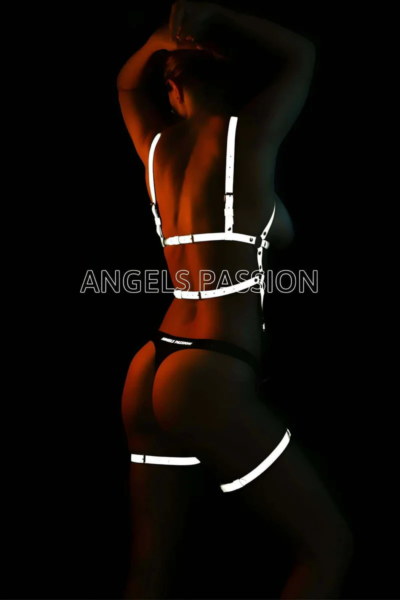 Festival Rave Body Harness white full body set
