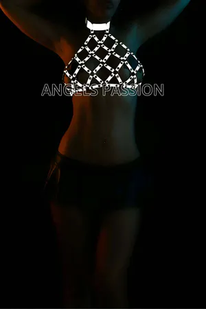 Reflective Harness Top – Festival Rave Halter Chest Piece