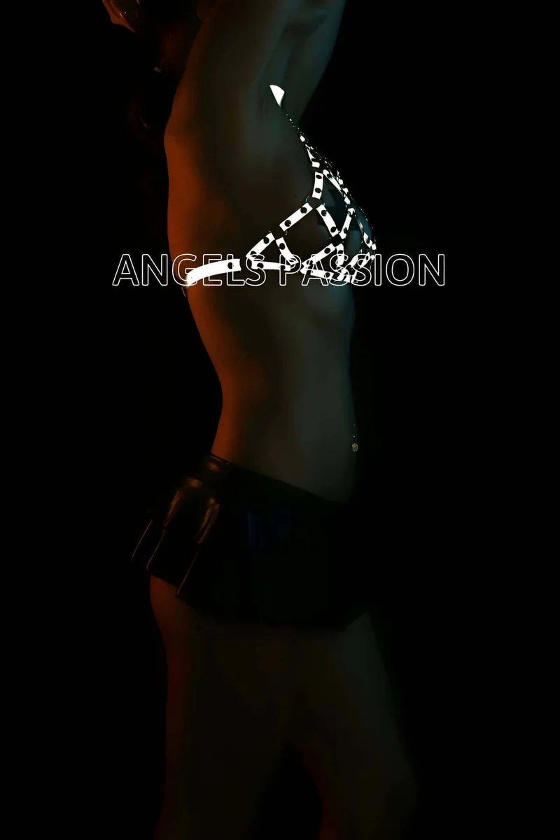 Reflective Harness Top – Festival Rave Halter Chest Piece