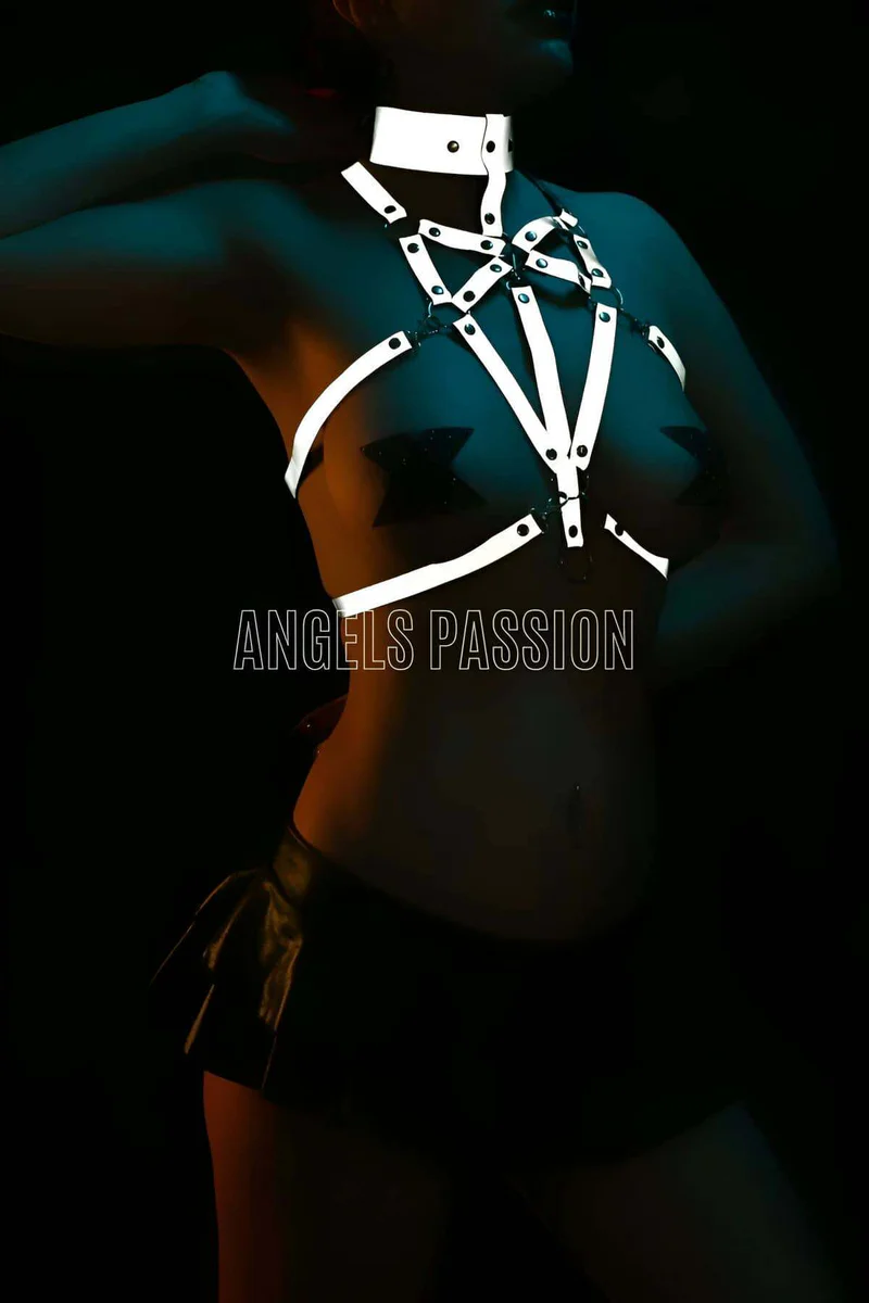 Reflective Body Harness Set for Women - Dazzling Festival Style