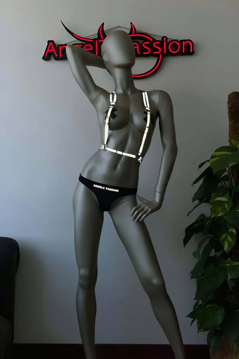 Reflective Body Harness Top for Club & Festival Outfits
