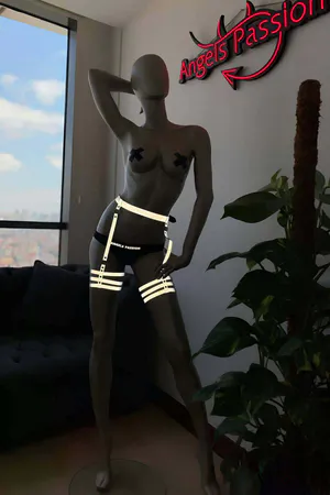 Reflective Leg Harness Garter - White Glow Festival Wear