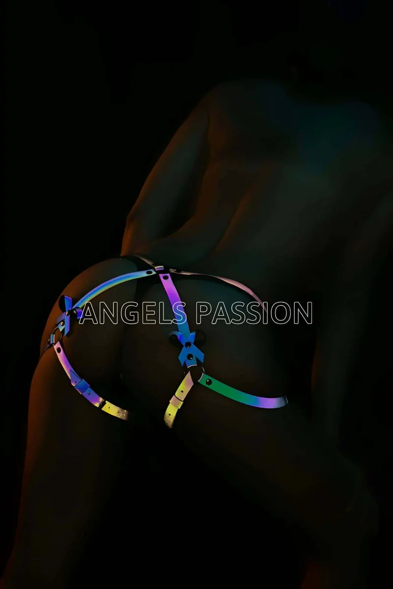 Reflective Iridescent Body Harness for Women - Adjustable