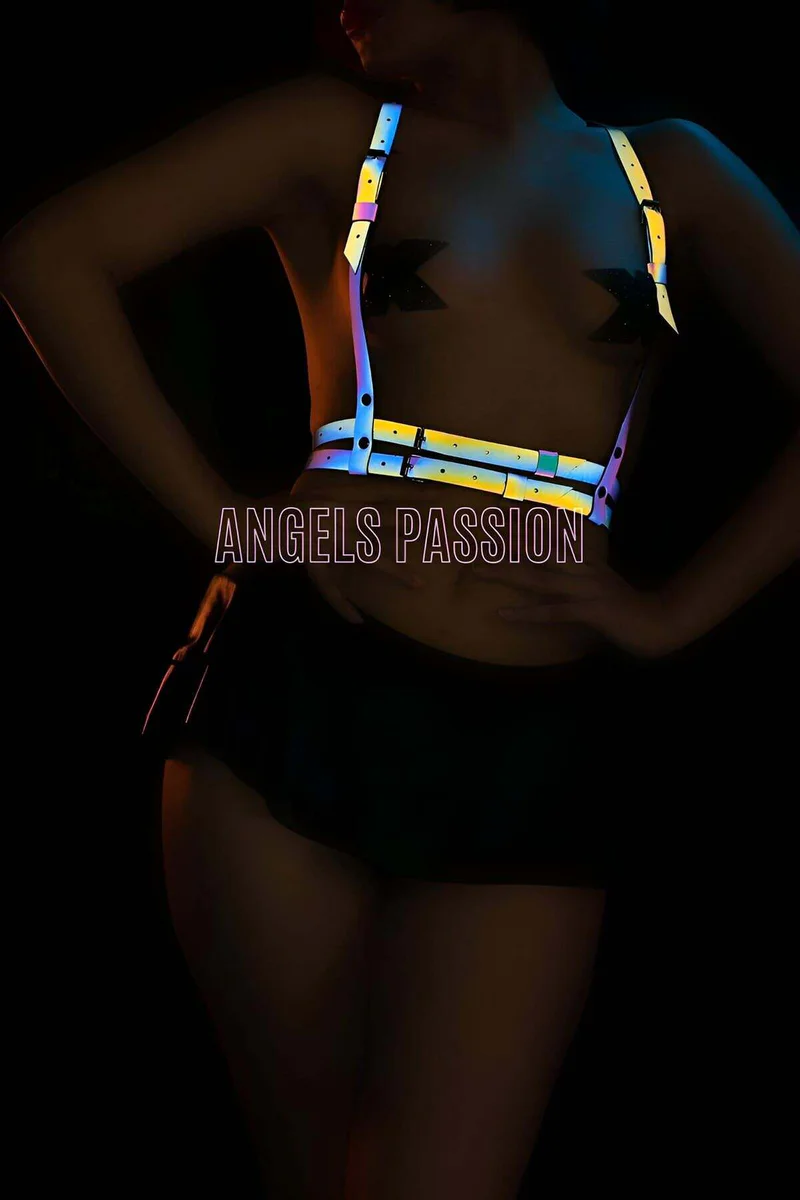 Reflective Harness Vest for Women - Adjustable Night Out Rave Gear