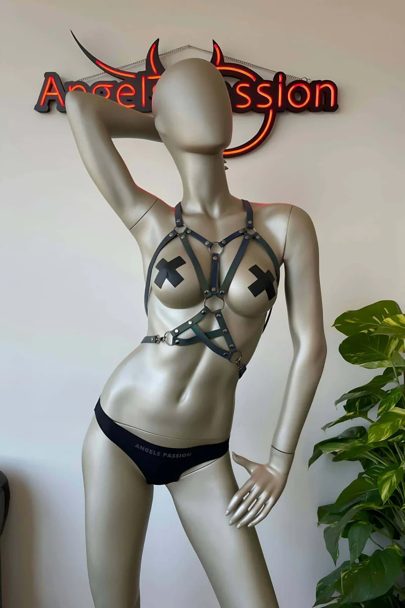 Reflective Harness Top for Rave Festivals and Nightlife