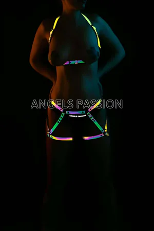 Reflective Harness Set | Holographic Rave Festival Outfit