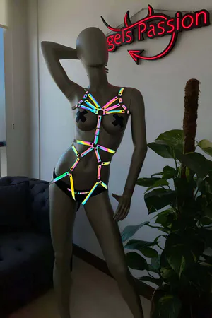 Reflective Body Harness – Holographic Adjustable Rave Outfit