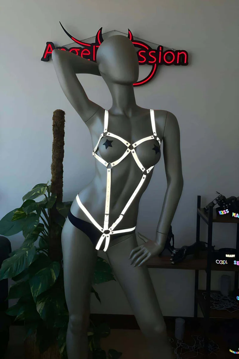 Reflective Body Harness for Women - Dazzling Festival Rave Wear