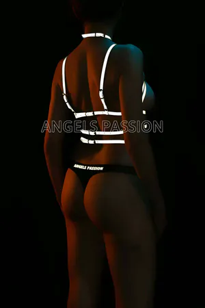 Reflective Chest Harness for Women - Adjustable Rave & Club Wear Top