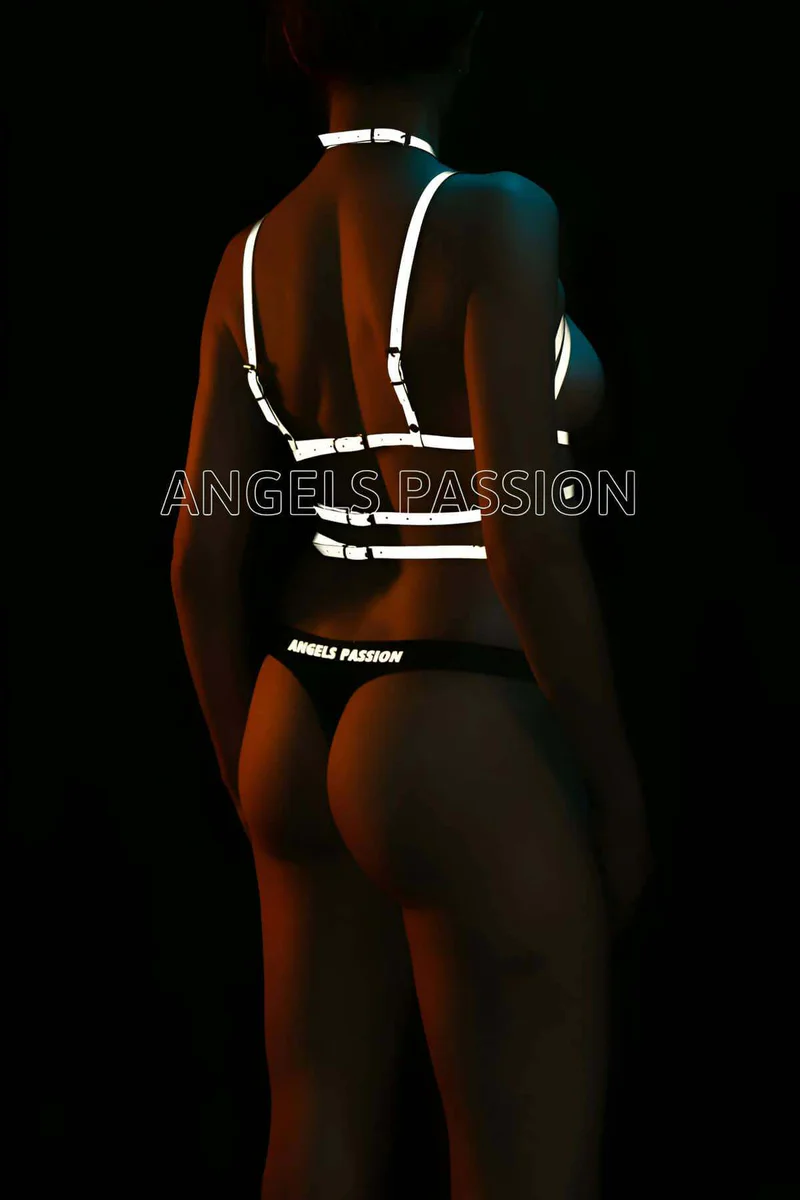 Reflective Chest Harness for Women - Adjustable Rave & Club Wear Top