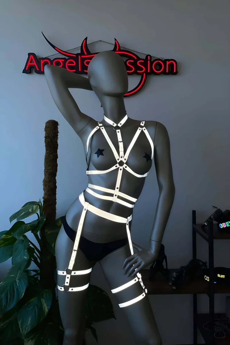Reflective Harness Set for Women - Full Body Rave & Festival Wear