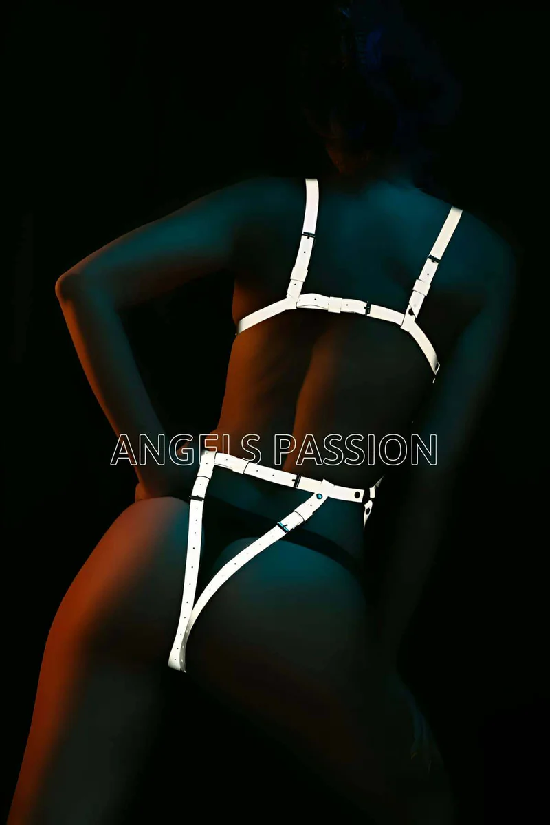 Reflective Body Harness - Luminous Strappy Cage Design