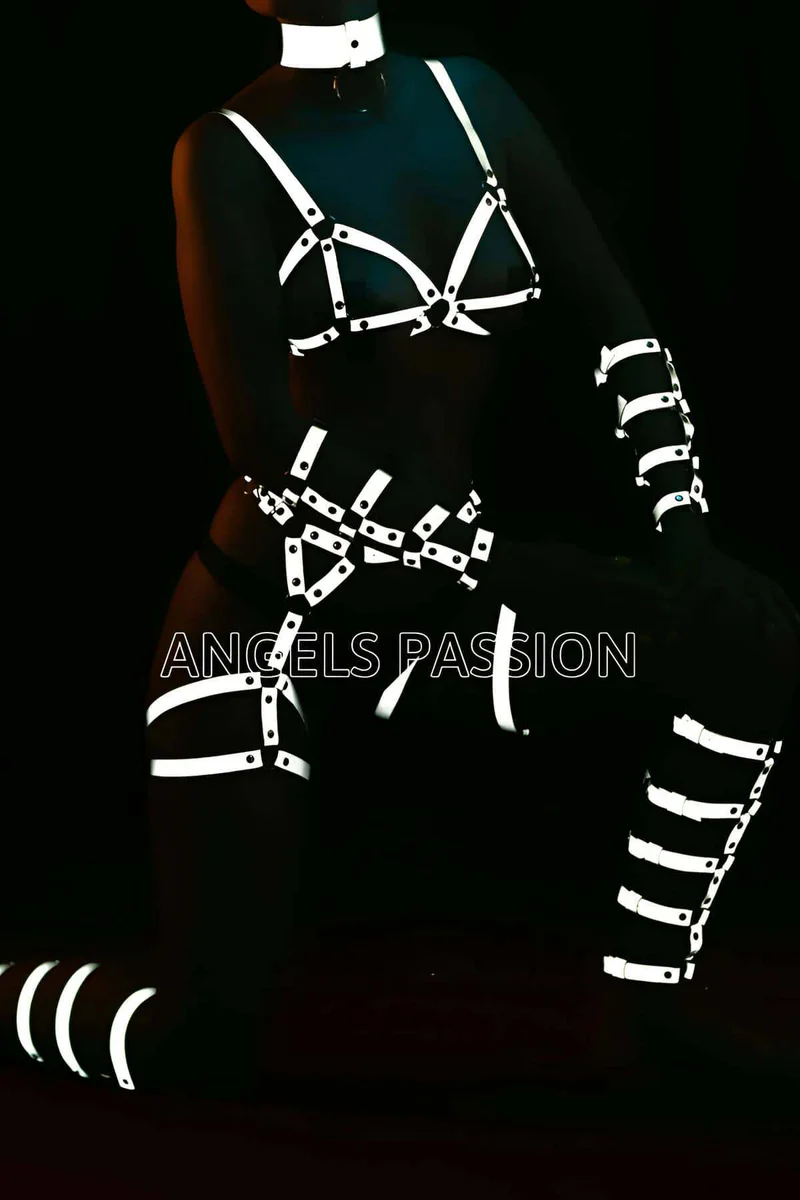 Reflective Full Body Harness Set - Festival Rave Outfit