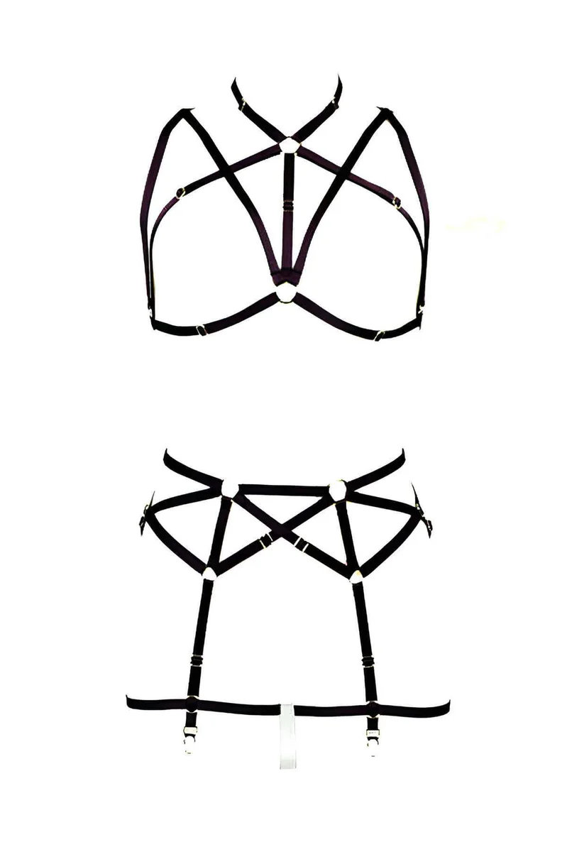 Sexy Harness with Chest and Garter Belt - APFT161