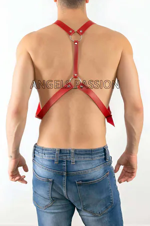 Leather Men's Harness Pants Accessory, Chest Men's Harness - APFTM27