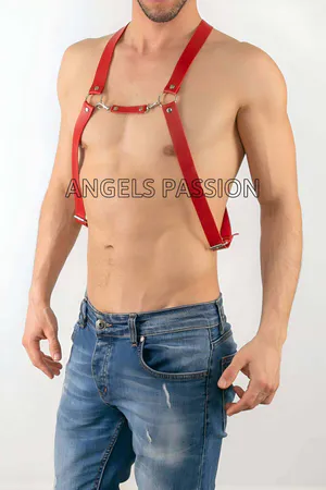 Leather Men's Harness Pants Accessory, Chest Men's Harness - APFTM27