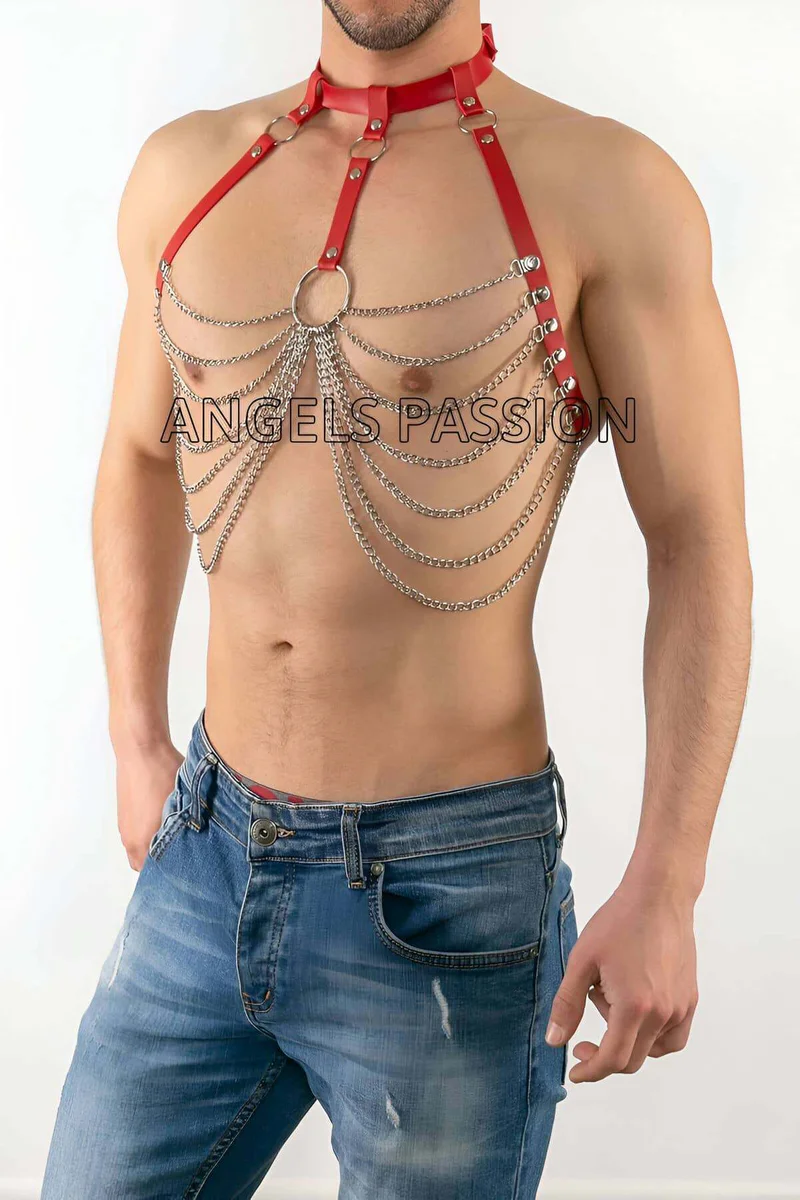 Vegan Leather Harness Top with O-