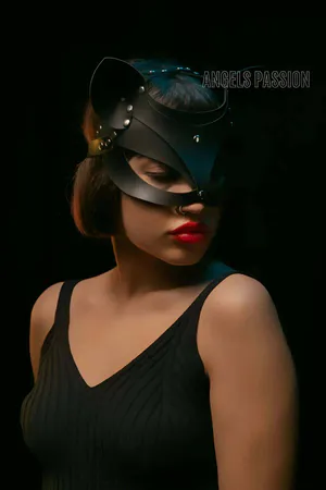 Leather Cat Mask - Leather Mask - Sexy Mask - APFT558