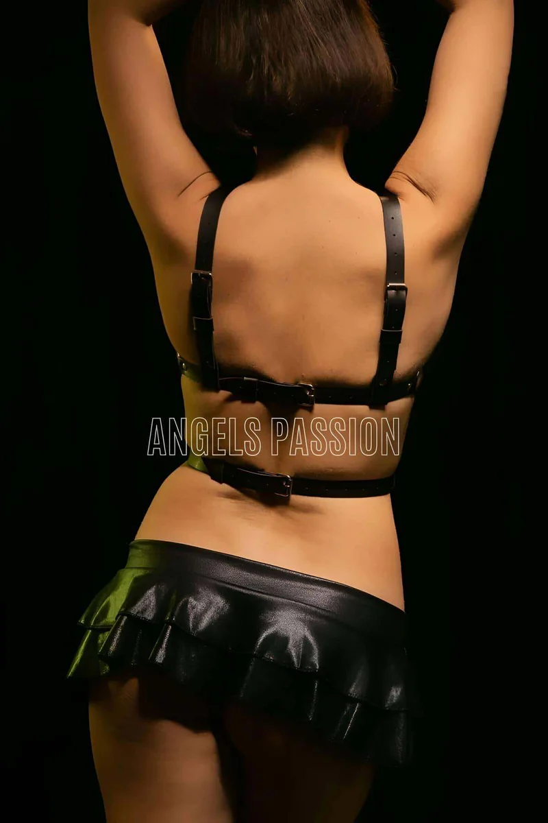 Sexy Stylish Harness Over Chest - Women's Leather Harness - Women's Leather Underwear - APFT580