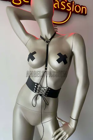 Leather Corset Harness with Adjustable Chest & Waist