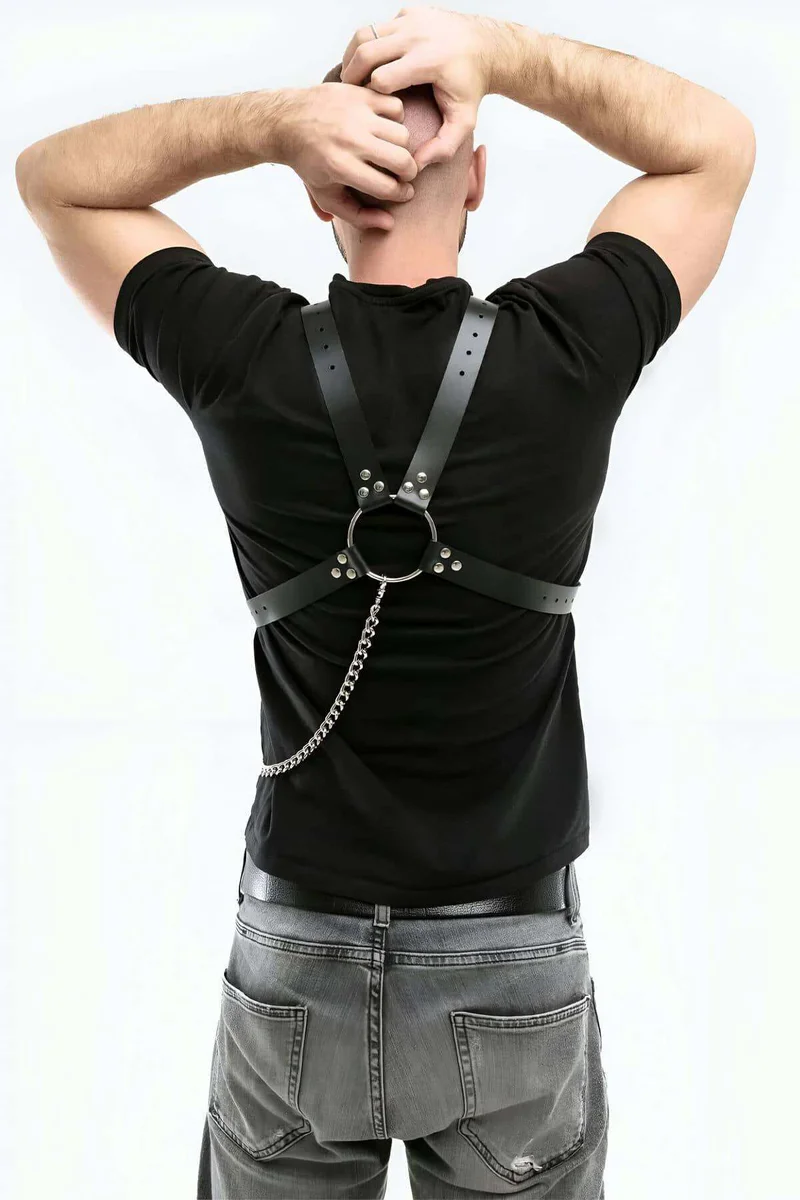 Faux Leather Chest Harness