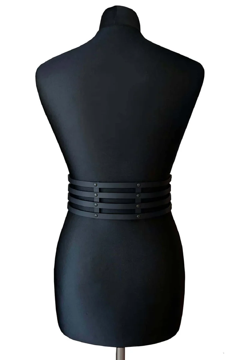 Four-Strap Vegan Leather Belt