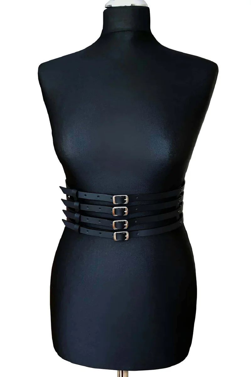 Black Waist Harness Belt for Women on black