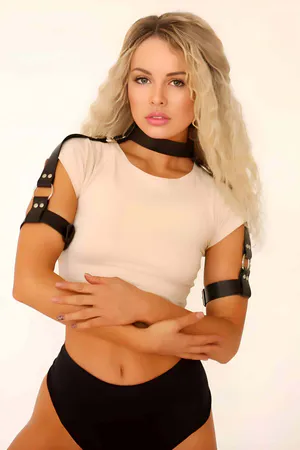 Leather Harness with Neck and Shoulder Strap - APFT1035