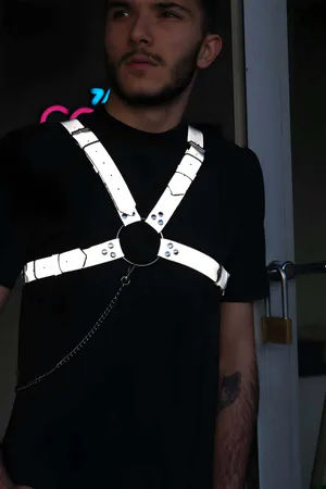 Glow in the Dark Reflective Men's Chest Belt - APFTM95