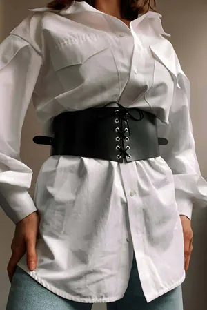 Leather Corset Belt, Stylish Leather Harness Belt - APFT1127