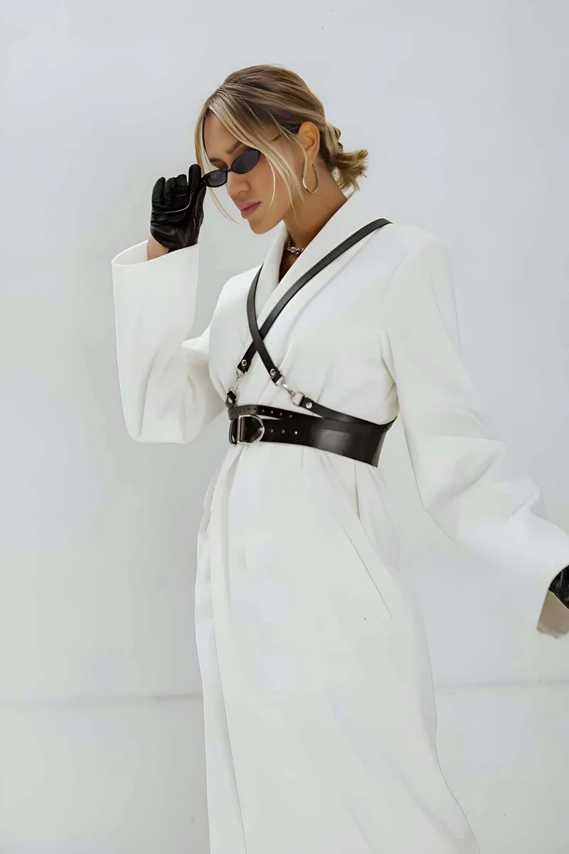 Stylish Women's Leather Belt, Stylish Women's Belt, Belt Over Dress - APFT1129
