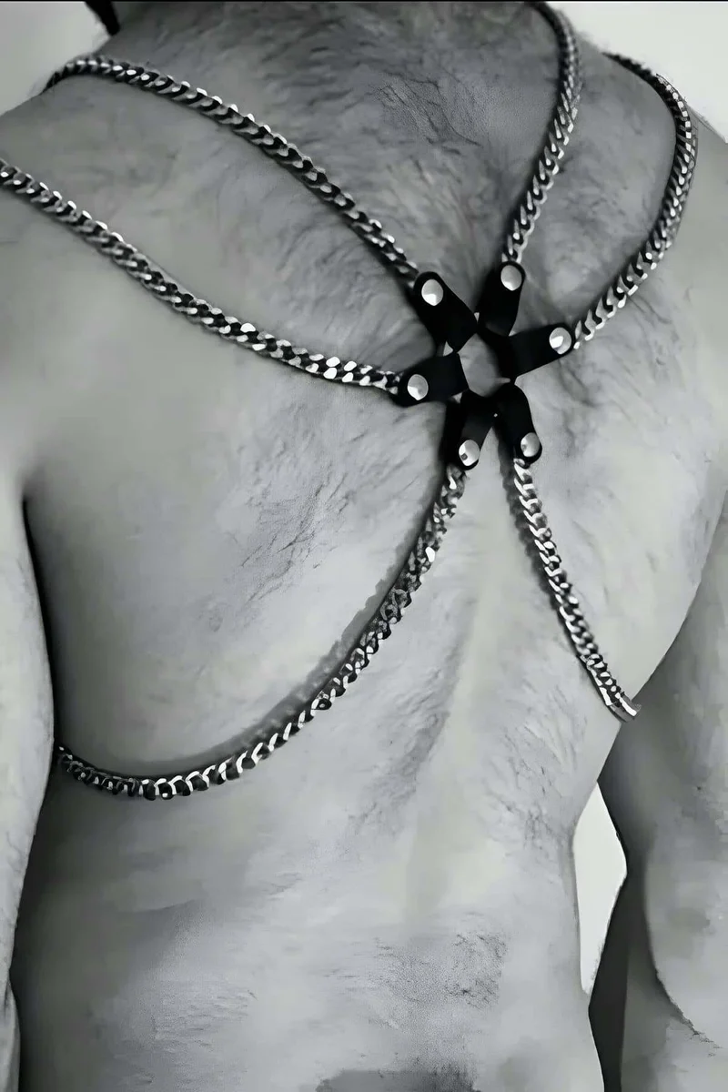 Faux Leather Chest Harness