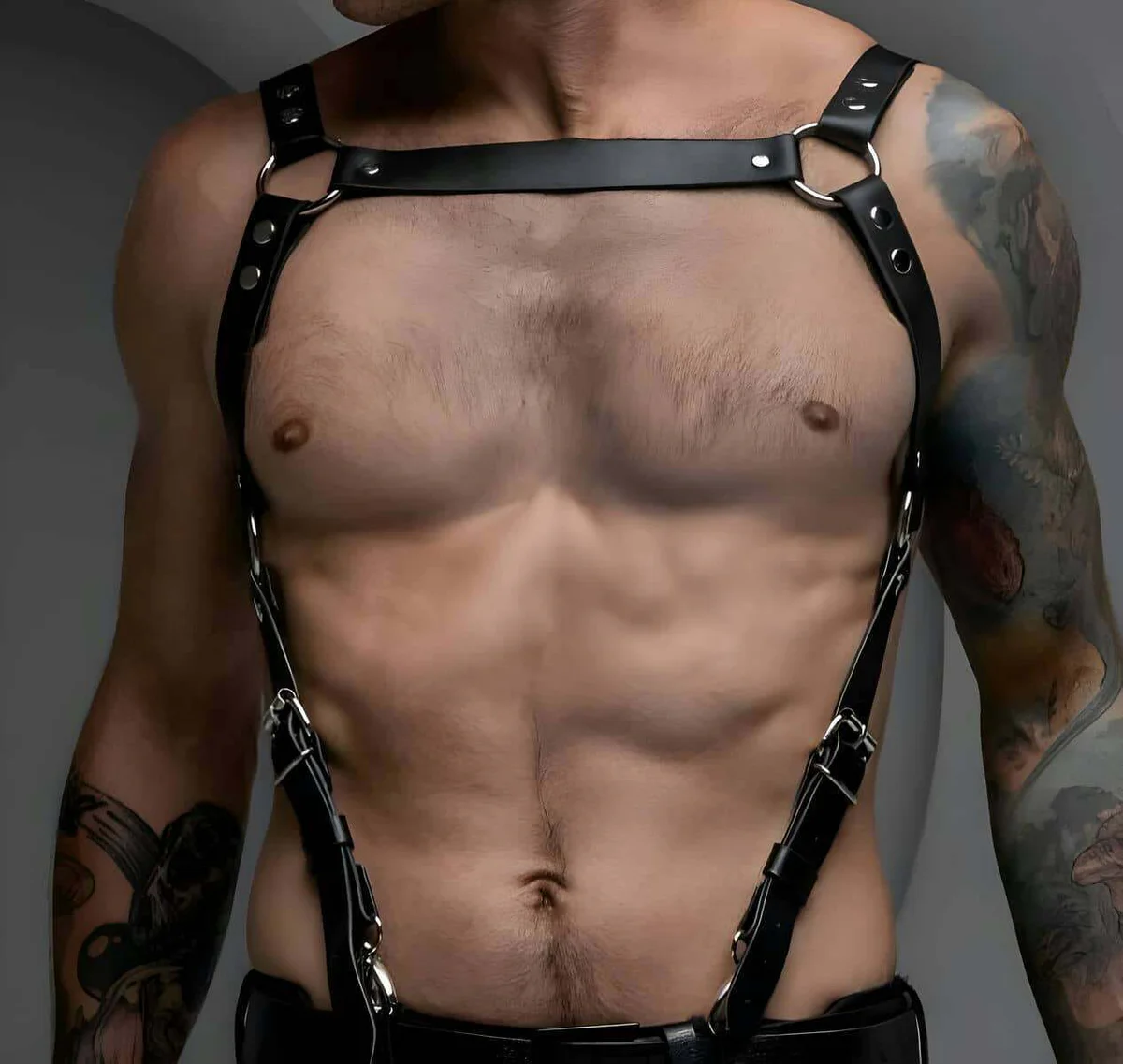 Faux Leather Harness O