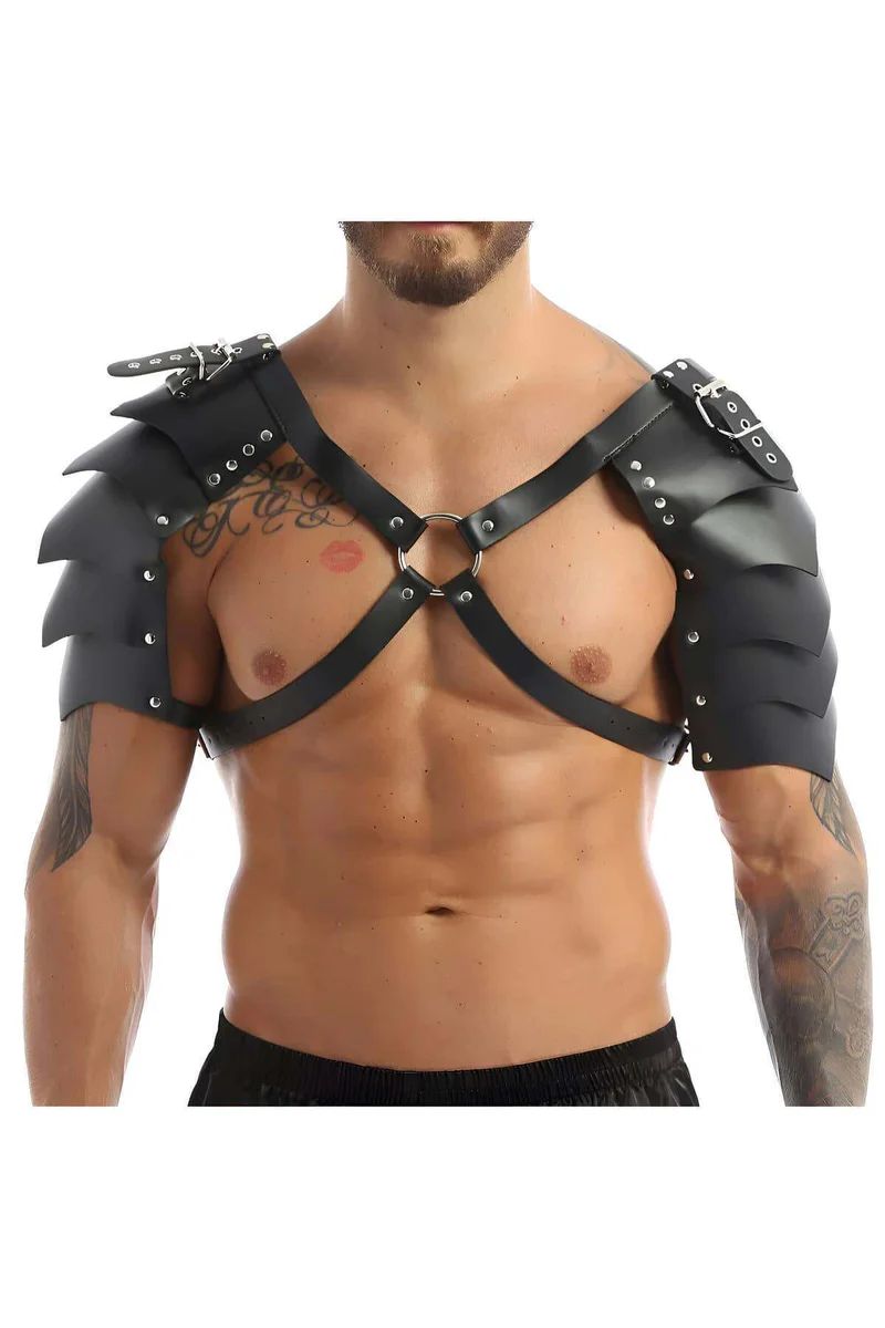 Vegan Leather Shoulder Harness Front View