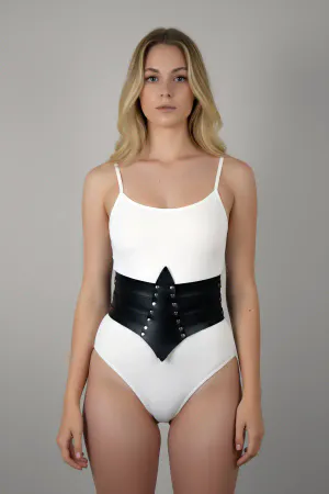 Leather Corset Belt Over Dress, Belt Over Dress, Belt Over Shirt - APFT1087
