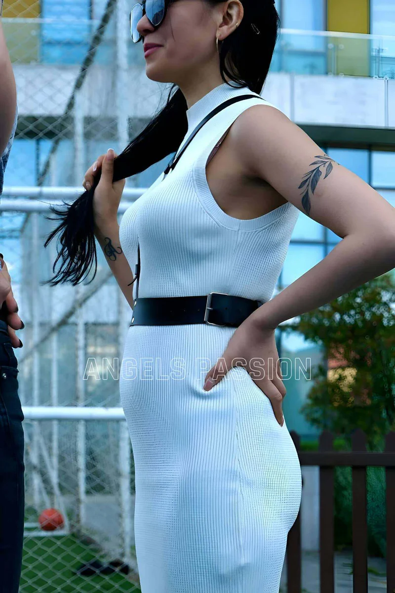 Minimalist black faux leather