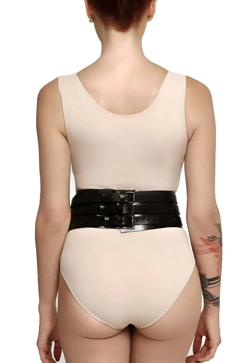 Rivet Studded Waist Cincher Back