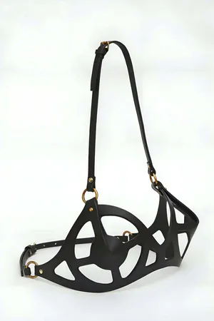 Leather Fantasy Bra, Chest Harness - APFT1155
