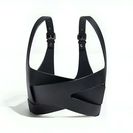 Leather Bra, Leather Bra Chest Harness - APFT1145