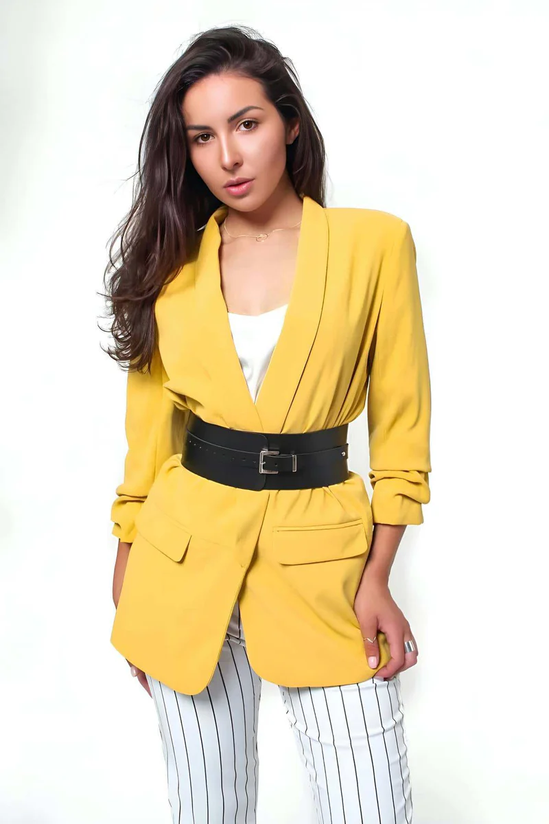 Leather Adjustable Corset Belt, Thick Waist Belt - APFT1128