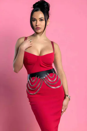 Leather Chain Waist Belt, Corset Harness - APFT1096