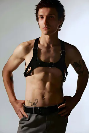 Men's Chest Harness, Leather Men's Chest Harness, Men's Chest Belt - APFTM144