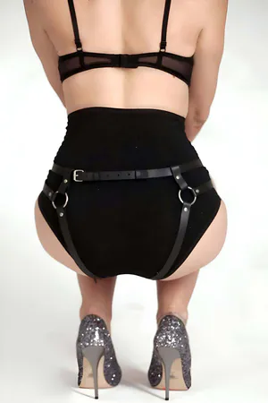 Fancy Leather Panties, Sexy Leather Panties Harness - APFT889